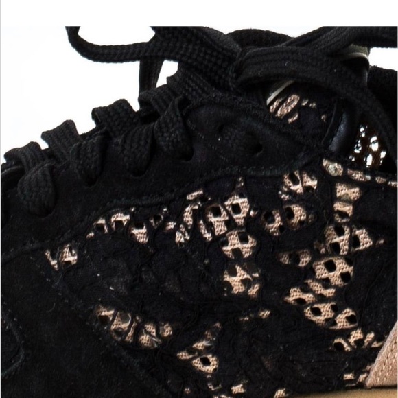 VALENTINO Multicolor Suede Leather & Macramé Lace Rockrunner Sneakers Size 37.5 - Picture 6 of 14